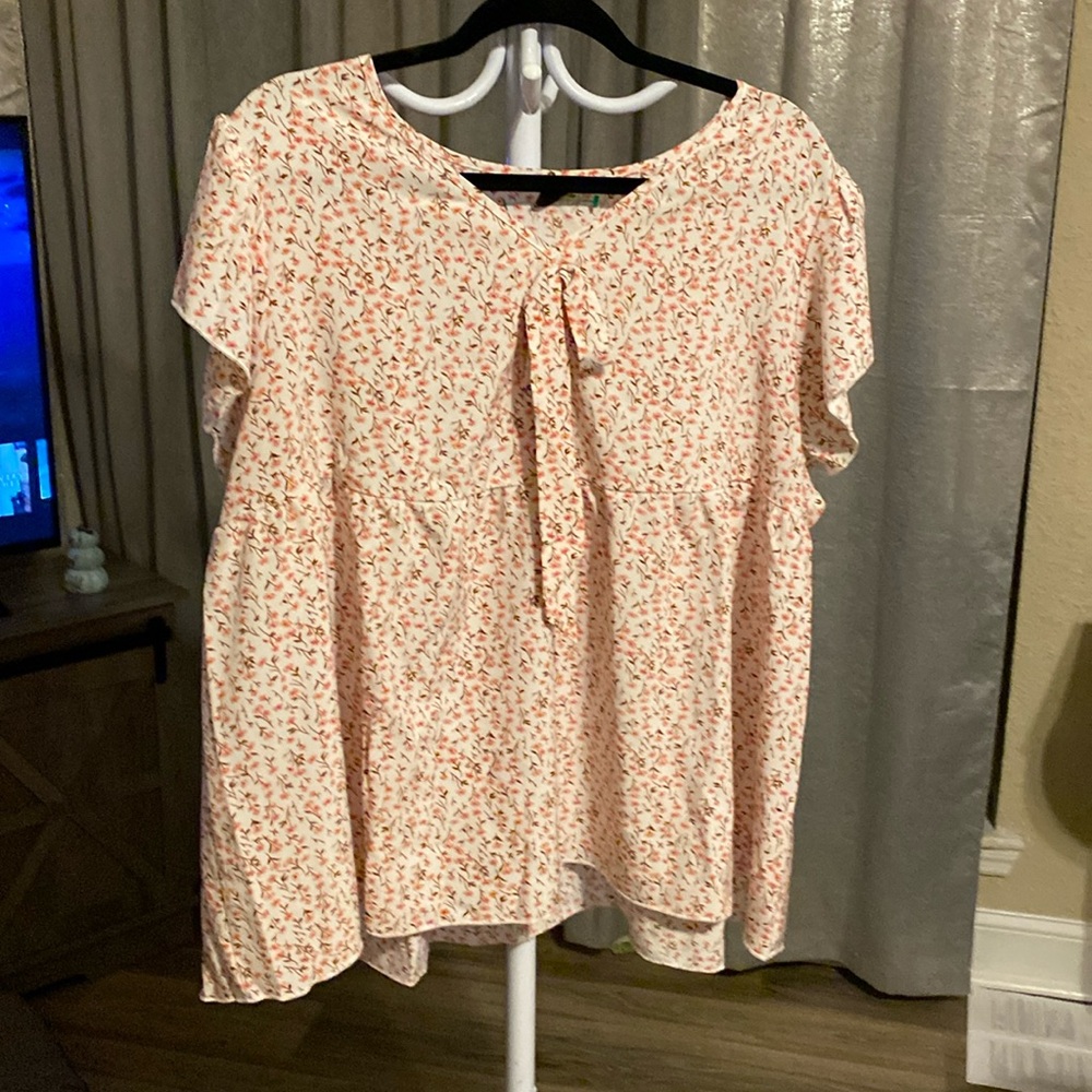 Light weight off white orange and brown